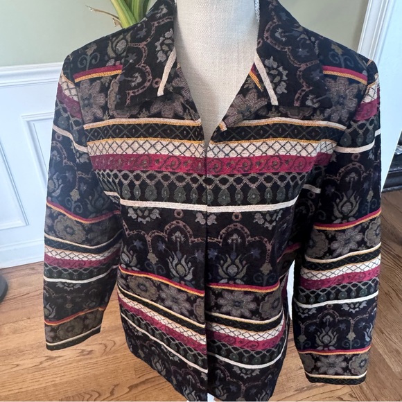 Coldwater Creek Womens Sz medium open 
Tapestry‎ Colorful Blazer Jacket - Picture 10 of 10